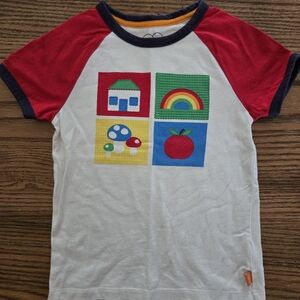 Little Bird Rainbow Apple School House Toadstoll T-Shirt - Size 4-5  Girls Youth